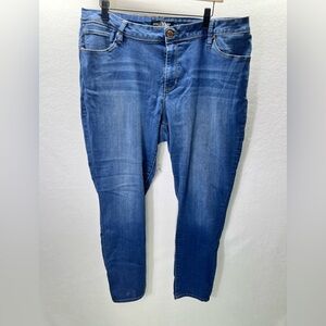 YMI Mid Rise Jeggings Jeans Womens 20W Plus size Stretch Cute Comfy Blue 2079